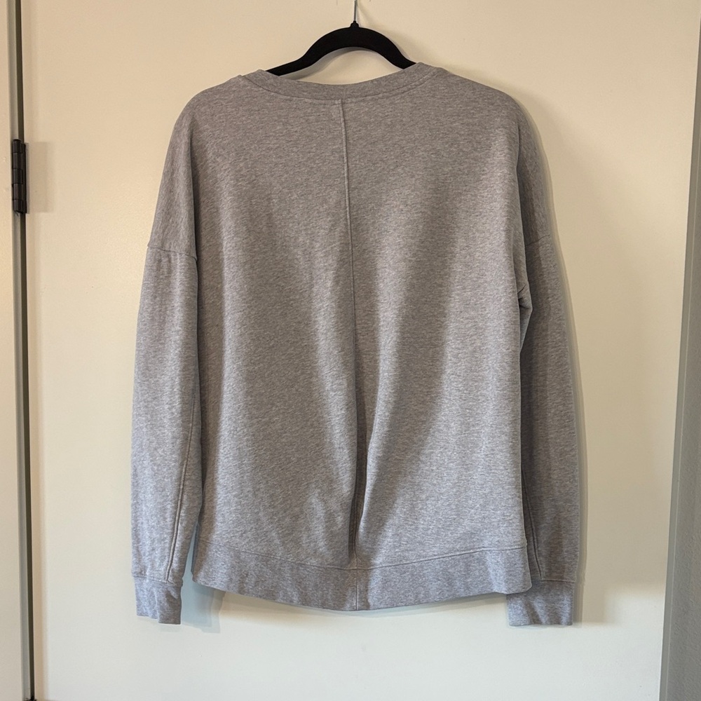 Tibi Light Gray V-Neck Sweatshirt - Picture 3 of 3